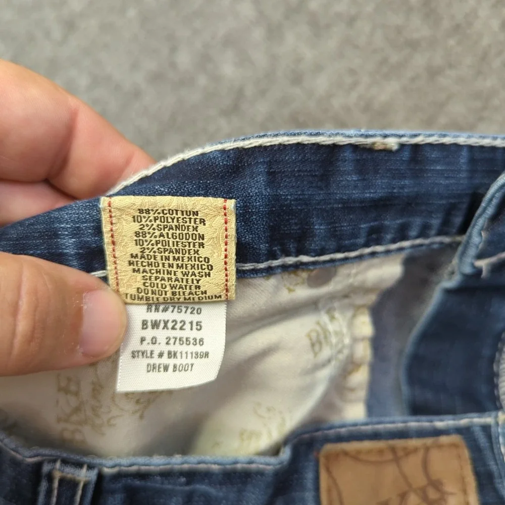 BKE‎ Jeans Womens 32 Blue Drew Boot Cut Western Cowgirl Stretch Faded Casual